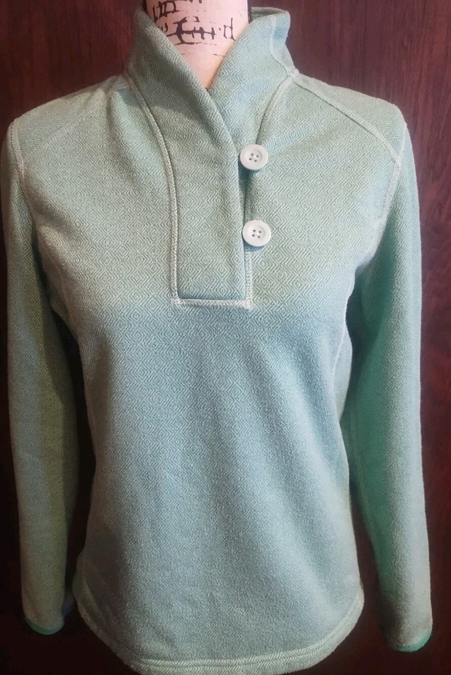 The North Face Women's Medium Crescent Ridge Shawl Collar Sweatshirt Seafoam